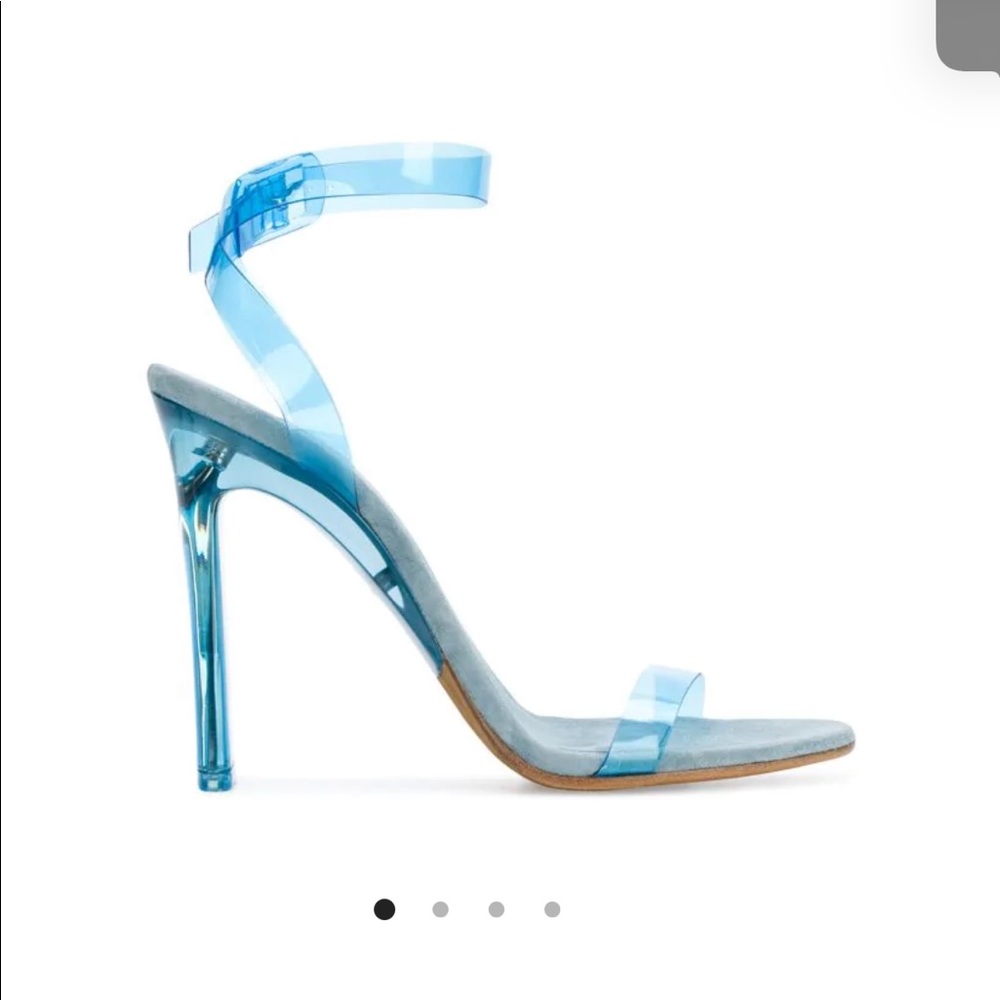 Yeezy Season 7 PVC ankle strap sandals/heels
